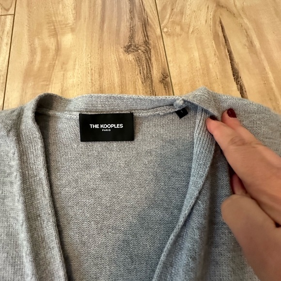 The Kooples Merino Wool Jewel-Button Sweater Vest - Picture 9 of 10